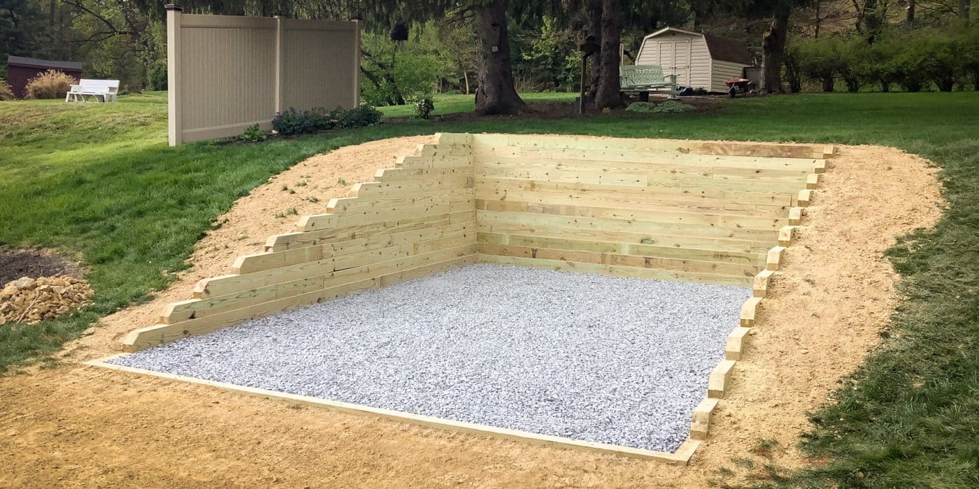 A gravel shed foundation available in Ohio