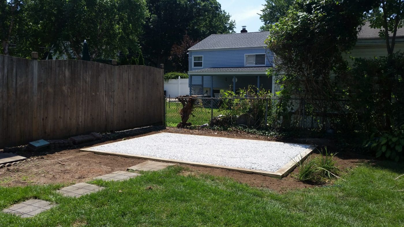 How to install a gravel shed foundation in an accessible location.