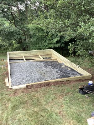 Building a shed foundation in Pennsylvania