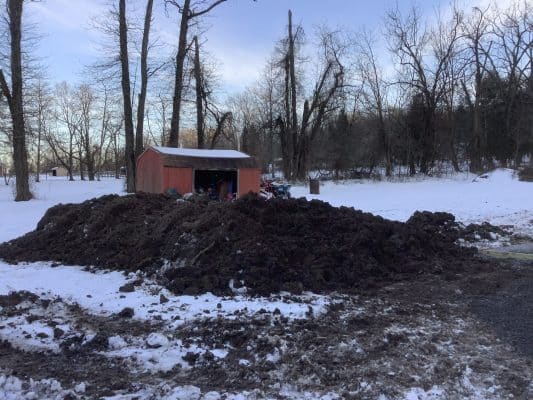 A gravel shed foundation in Douglassville PA