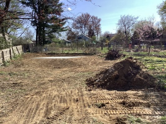 Gravel shed foundation in Willow Grove Pa