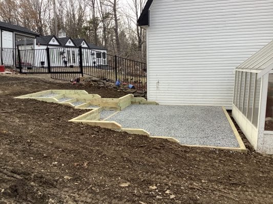 A gravel shed foundation in Bloomingburg NY