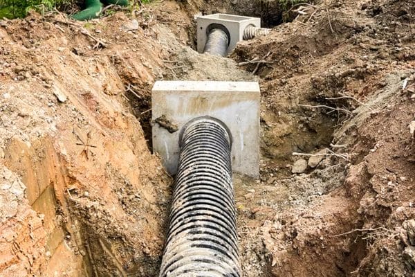 water drainage services from a commercial excavation company