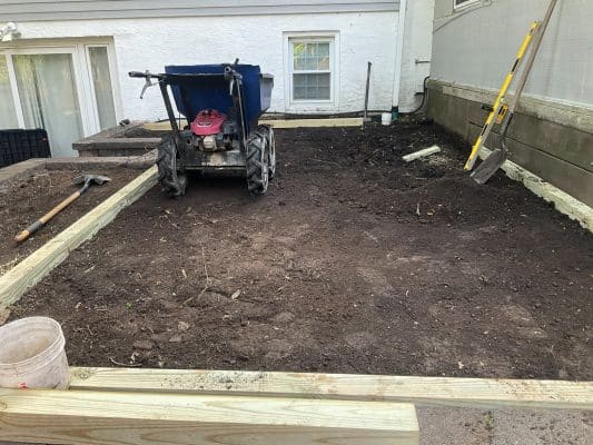 excavation for turf for backyard with dogs