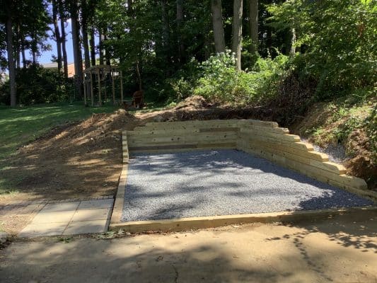 a gravel garage foundation in downingtown PA