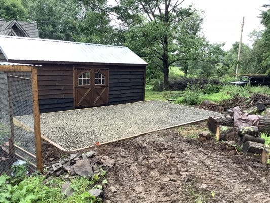a gravel shed foundation in franklin NY