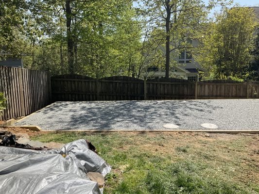 Gravel Shed Foundation, Concrete Piers, and Shed Demo in Arlington, VA