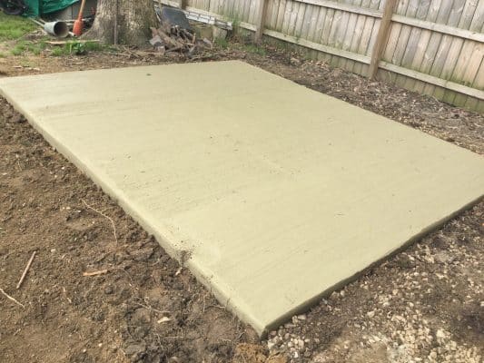 Concrete Shed Foundation in Springfield, PA