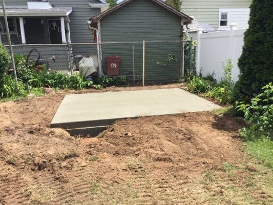 Concrete Shed Foundation in Staten Island, NY