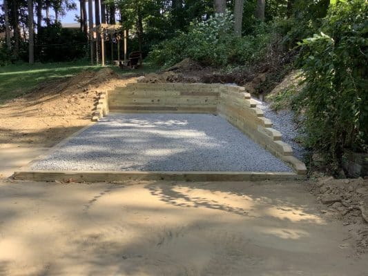 a gravel garage foundation in downingtown PA