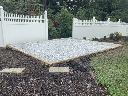 a gravel shed foundation in york PA