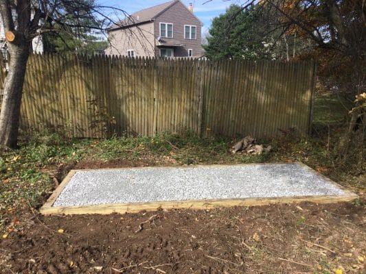 a gravel shed foundation in quakertown PA