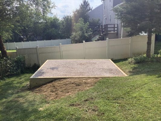 a gravel shed foundation in lancaster PA