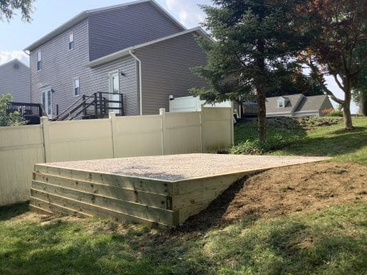 a gravel shed foundation in lancaster pa