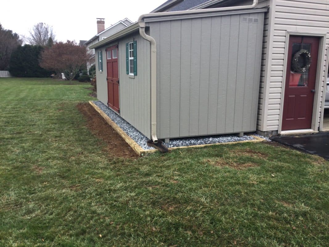 a gravel shed foundation in lititz PA