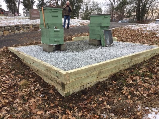 gravel pads for bee hives in brookfield CT