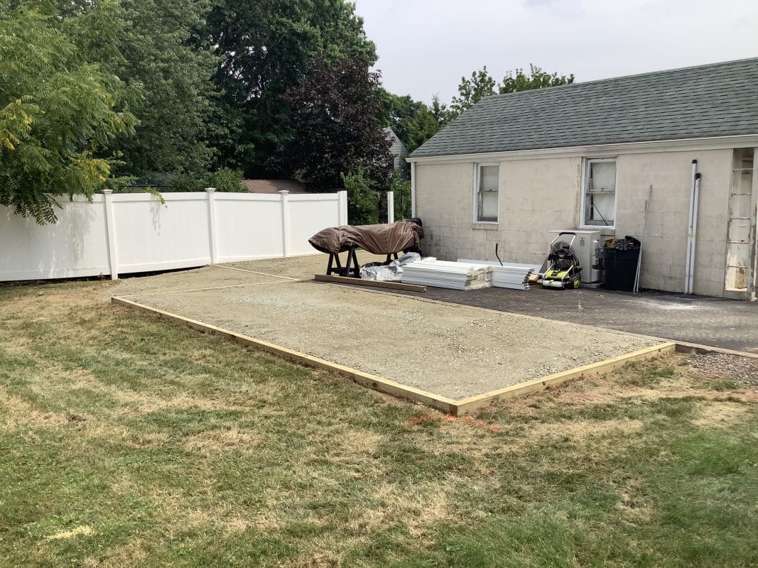a gravel shed foundation in pottstown PA