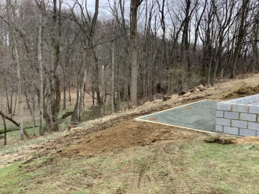 Gravel Shed Foundation with Concrete Piers in Kennet Square, PA