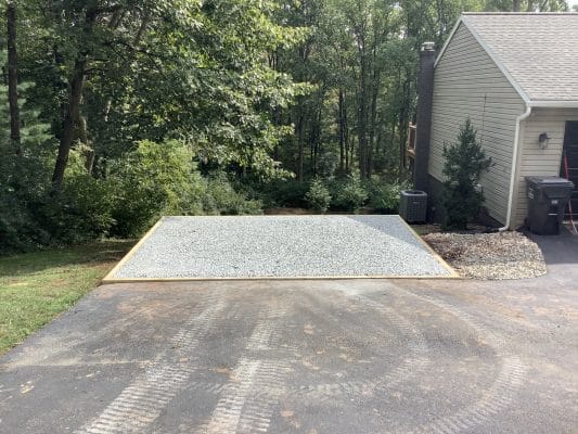 a gravel shed foundation in morgantown PA