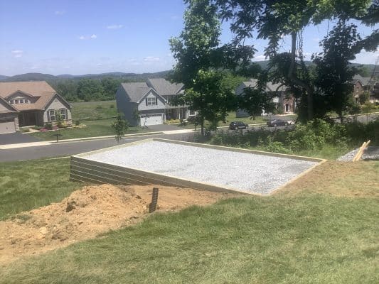 Gravel Shed Foundation in Center Valley, PA