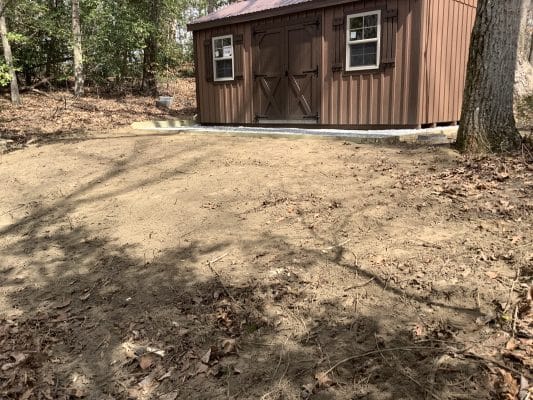 Gravel Shed Foundation in King George, VA.