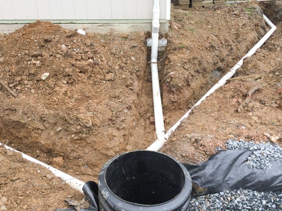 Drainage system for a shed