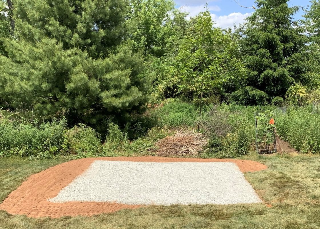exterior of an economy gravel foundation for sale